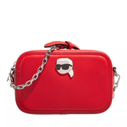 Karl Lagerfeld K/Ikonik 2.0 Leather Cmb Pin Haute Red Crossbody Bag