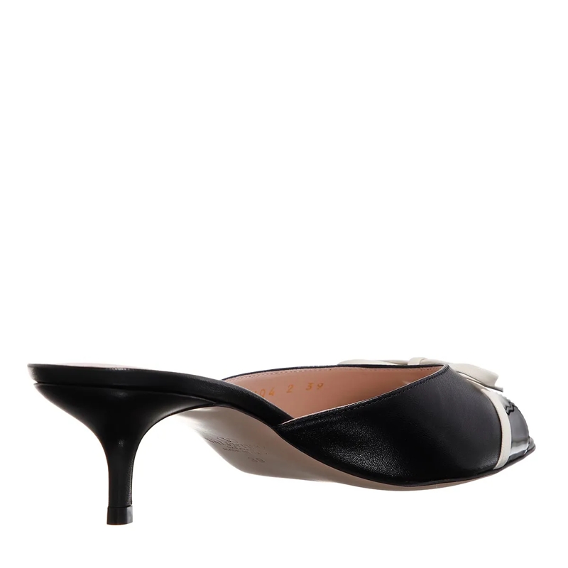 Valentino Garavani Mules Slide Bepointy Brass Logo Nero Ivory(Image 4)