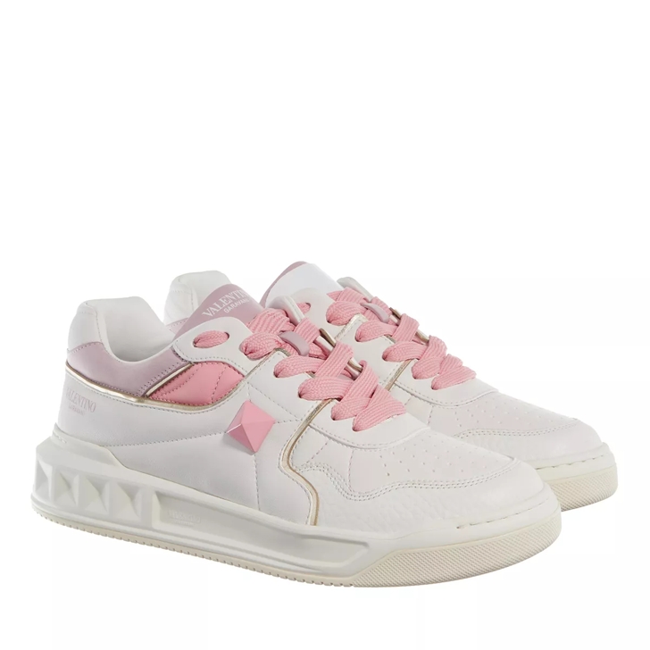 Valentino Garavani Sneaker One Stud White Pink Low Top Sneaker