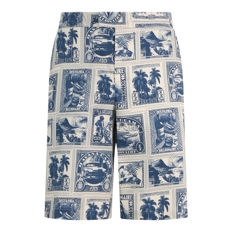 BILLIONAIRE Shorts Canvas Shorts Stamps All-Over schwarz