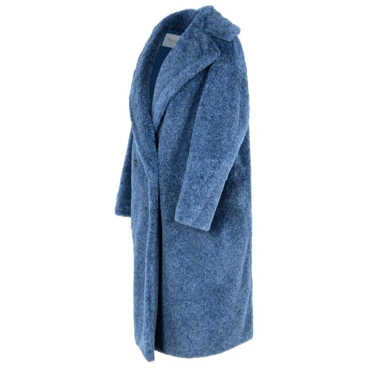 Max Mara Zebra Blue Alpaca Blend Coat Blue Manteaux transitionnels