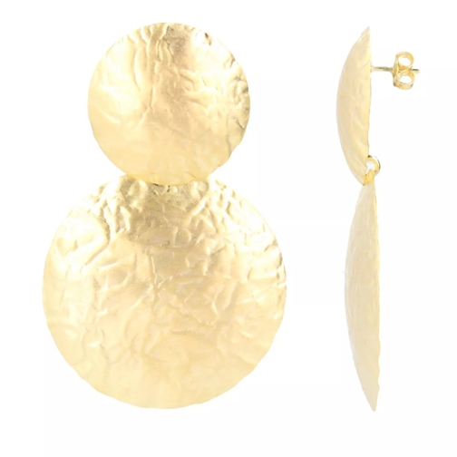 LOTT.gioielli Classic Earring Pendant Curved Round L  Gold Drop Earring