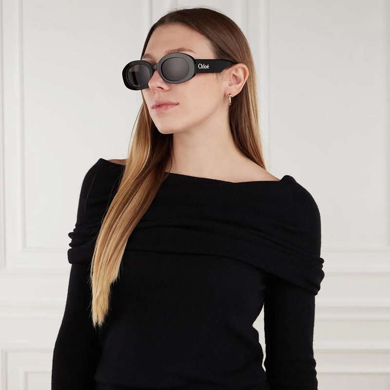 Chloé Lunettes de soleil CH0258S-001 Black-Black-Grey(Image 3)