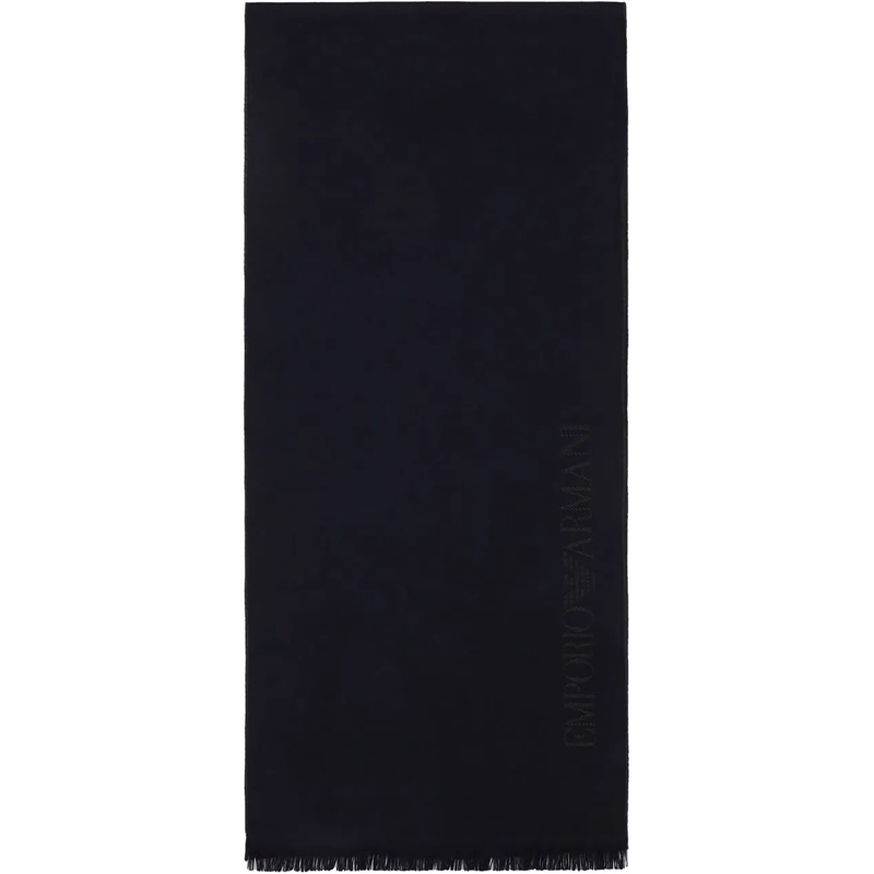 Emporio Armani Écharpe en laine Scarfs Blu Navyantracite blau