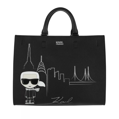 Karl Lagerfeld NYC Tote Black Rymlig shoppingväska