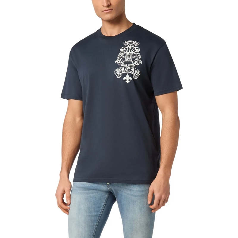 Philipp Plein T-Shirt T-Shirt Rundhalsausschnitt Tattoo dunkel-blau(Image 3)