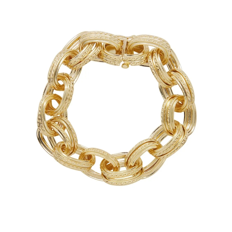 Anine Bing Armband Textured Gold-Link Bracelet With Polished Finish Not Applicable