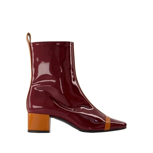 Carel Paris Stiefel Audrey Boots - Patent Leather - Camel Brown