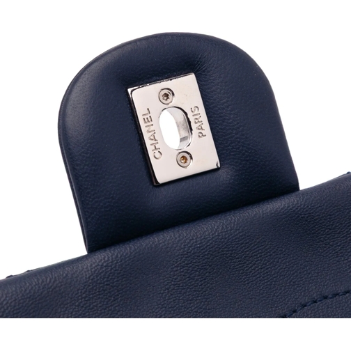 Chanel Sac à bandoulière 2015-2016 Jumbo Double Stitch Chevron Lambskin Sin blau (Image 2)