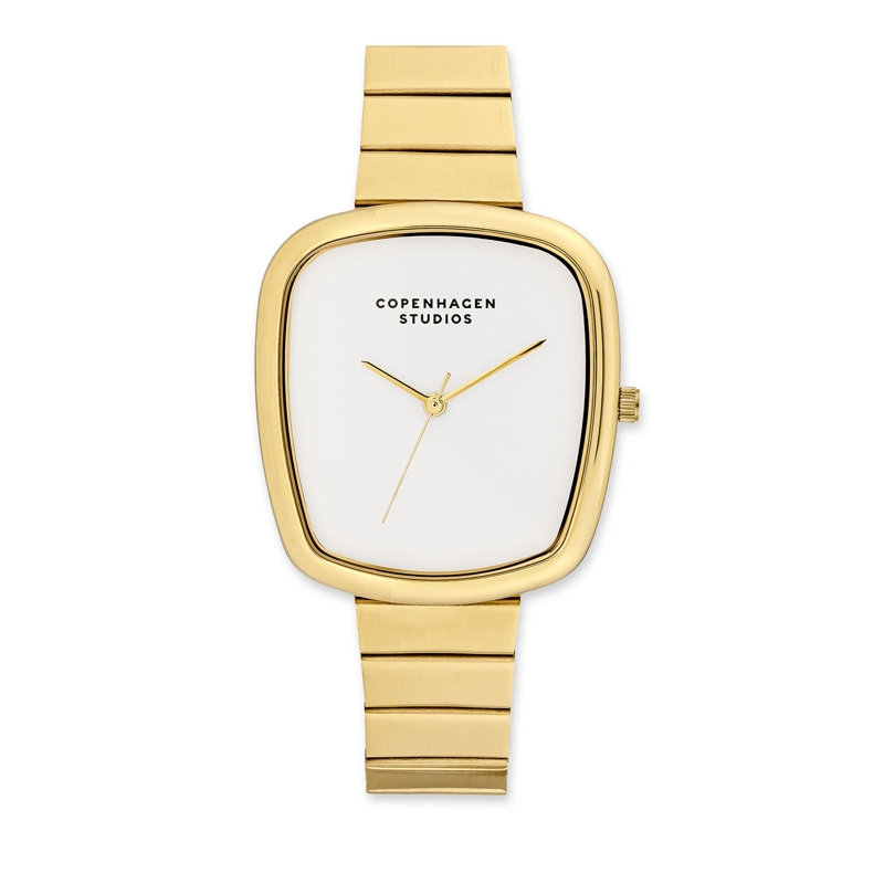Copenhagen Quarzuhr Edelstahl Curved Watch gold