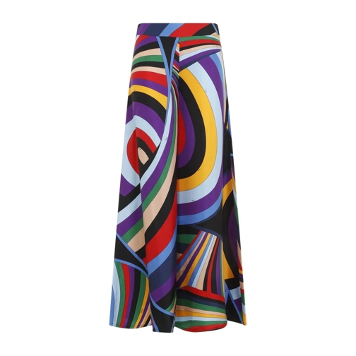 Pucci Minirokken Purple Silk Trousers Multicolor