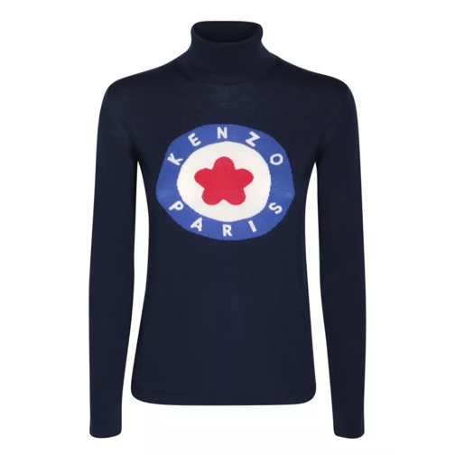 Kenzo Finely Knitted Soft Jumper Blue 