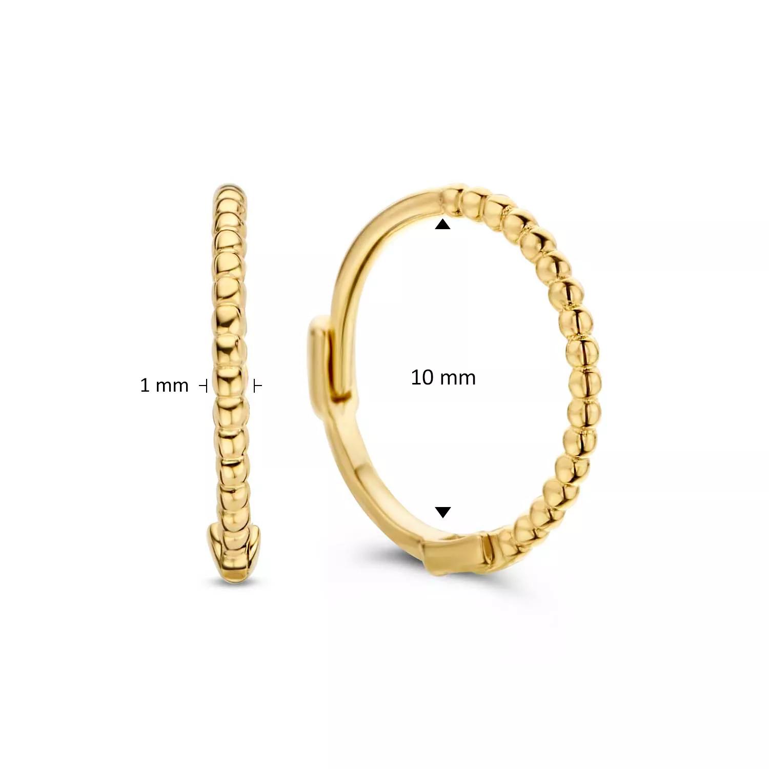 Thumbnail - Jackie Gold Ohrringe - Jackie Mini Dots Hoops - Gr. unisize - in Gold - für Damen