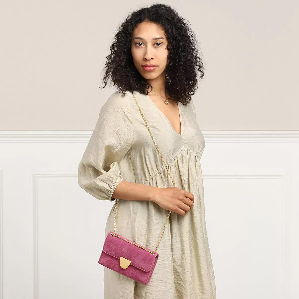 Coccinelle Ever Suede Pulp Pink Crossbody Bag