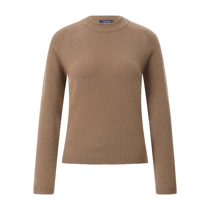 S Max Mara Pull Pullover Damasco aus Wolle & Kaschmir Braun