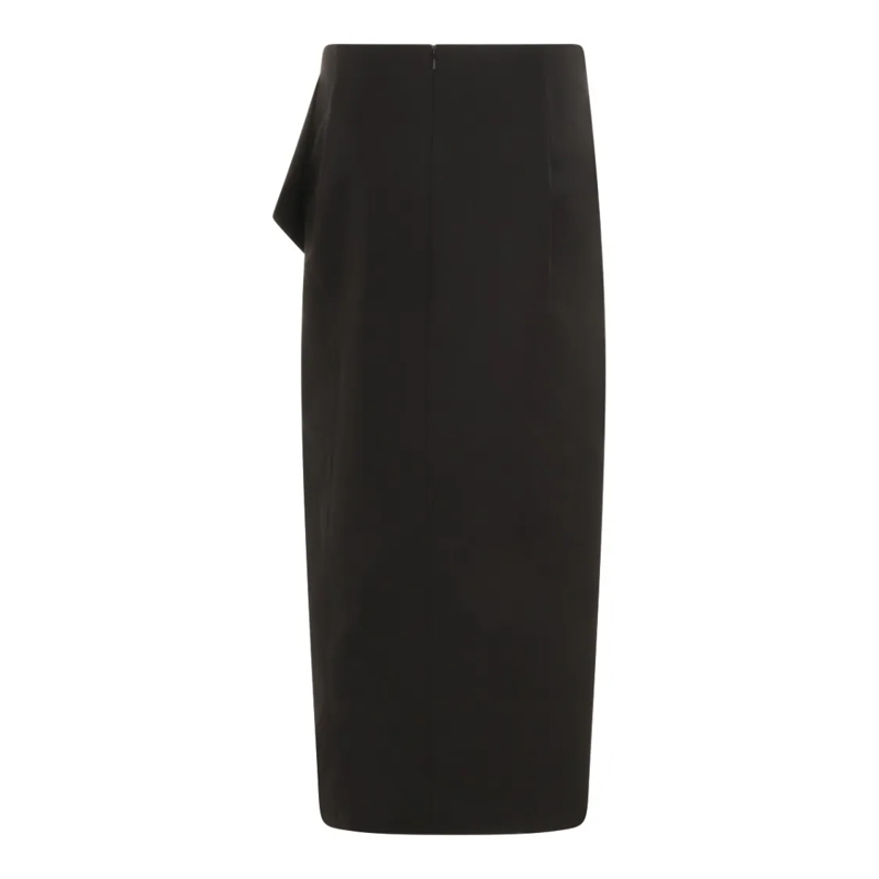 Khaite Bleistiftrock Sleek Black Midi Skirt Black