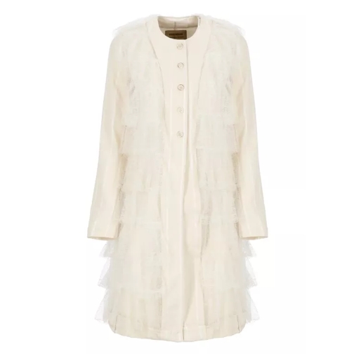 Uma Wang Ivory Cotton Coat Neutrals 