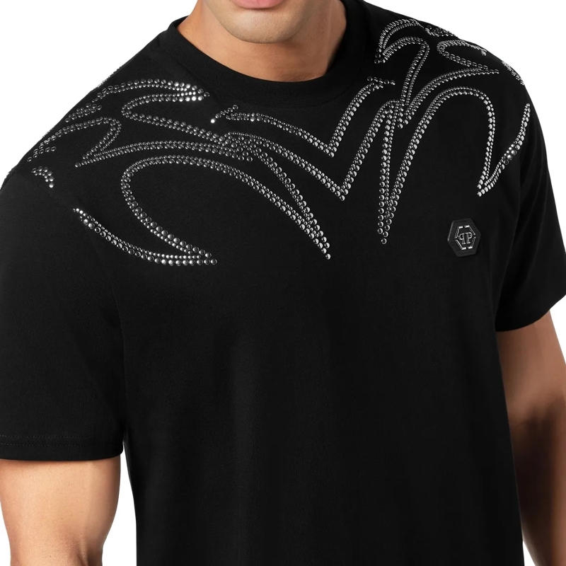 Philipp Plein T-Shirt T-Shirt Round Neck Ss Stud-Embellished schwarz(Image 5)