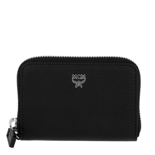 MCM Otto Charm Mini Card Wallet Black Portemonnaie mit Zip-Around-Reißverschluss