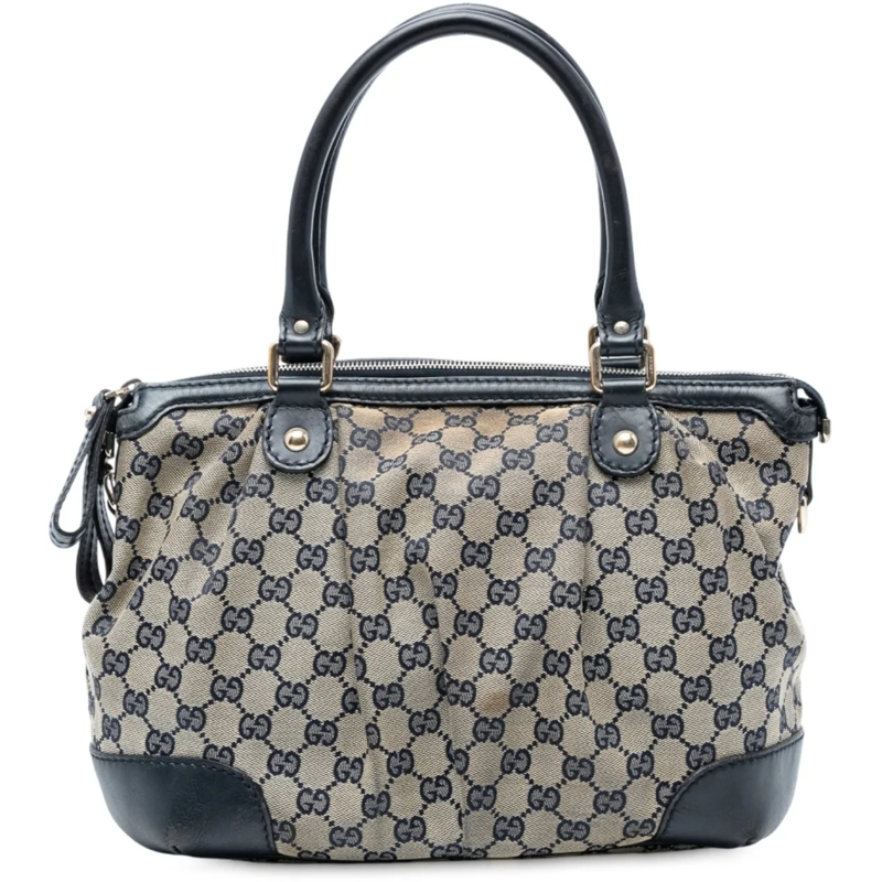 Gucci Schultertasche GG Canvas Sukey Satchel braun