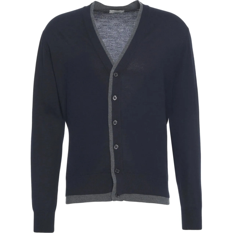 Paolo Pecora Gilet Fine knit cardigan blau