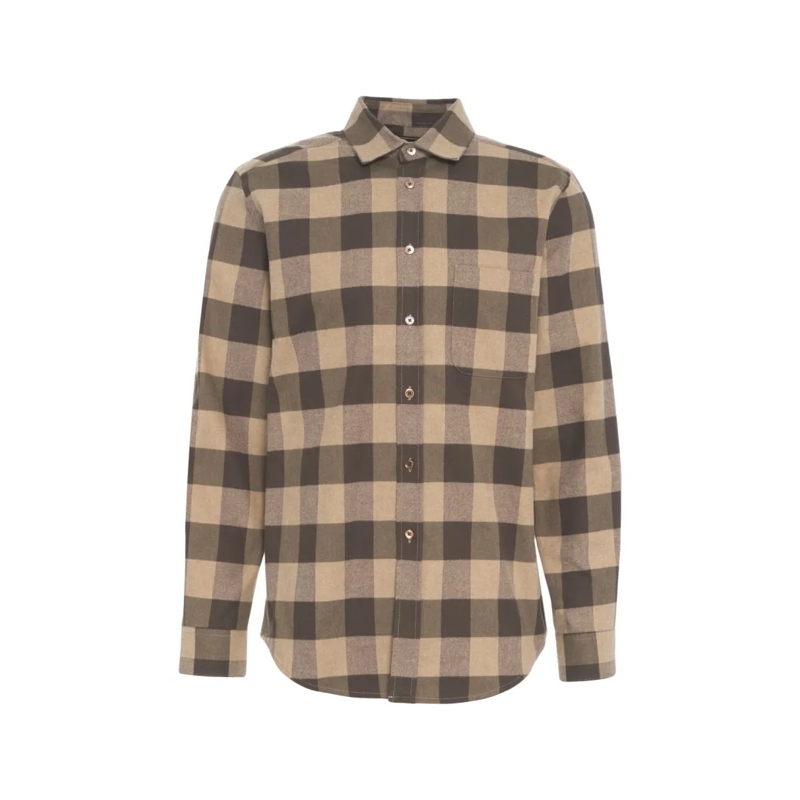 PORTUGUESE FLANNEL Hemd Checkered Shirt Grey