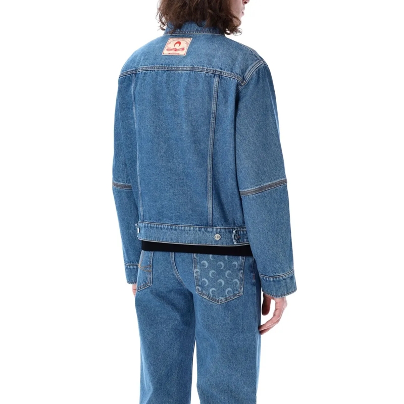 Marine Serre Spijkerjasje Denim Jacket Moon Blue