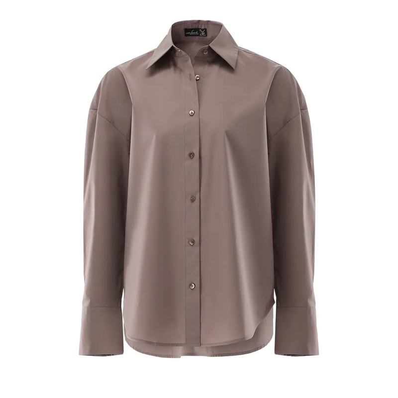 VAN LAACK Bluse Bluse Modern Fit Uni braun