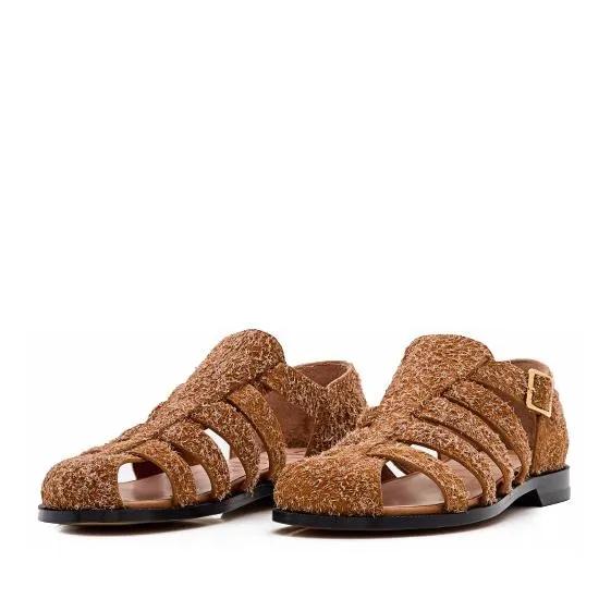 Thumbnail - Loewe Sandalen - Loewe Campo Flat Sandal - Gr. 38 (EU) - in Braun - für Damen