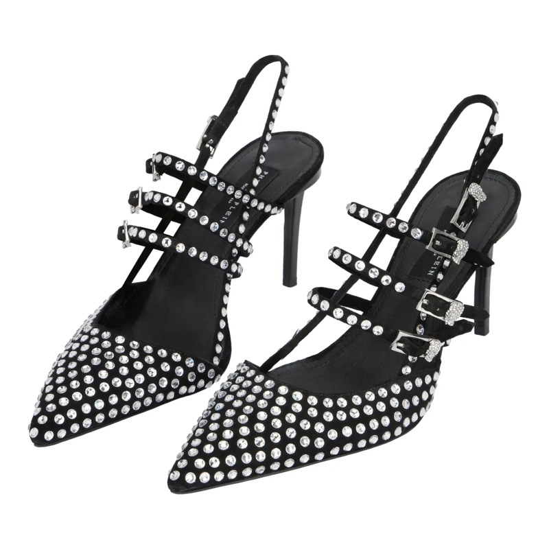 Philipp Plein Pumps Zeigen Sie Ihre modische Seite mit diesen Sling-Ba schwarz