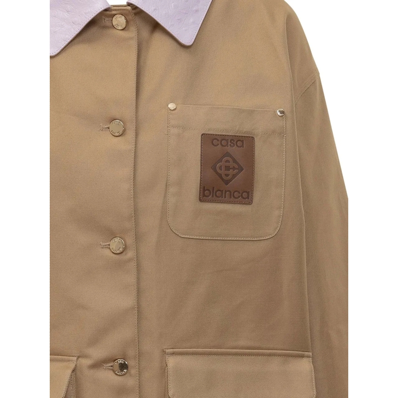 Casablanca Veste de transition Giacca con Colletto e Tasche Frontali beige(Image 4)