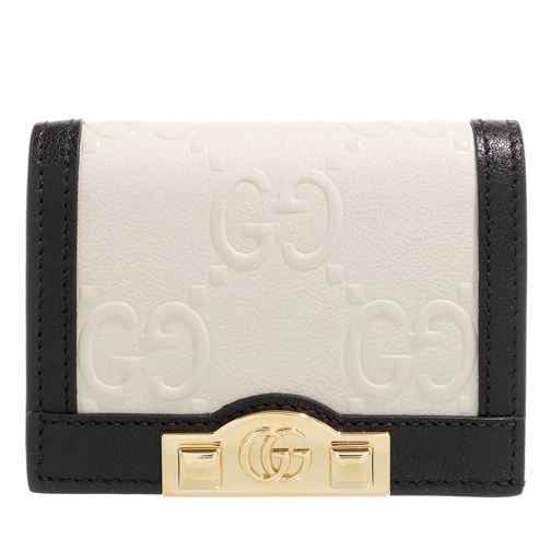 Gucci GG Card Case Wallet White/Black Kaartenhouder