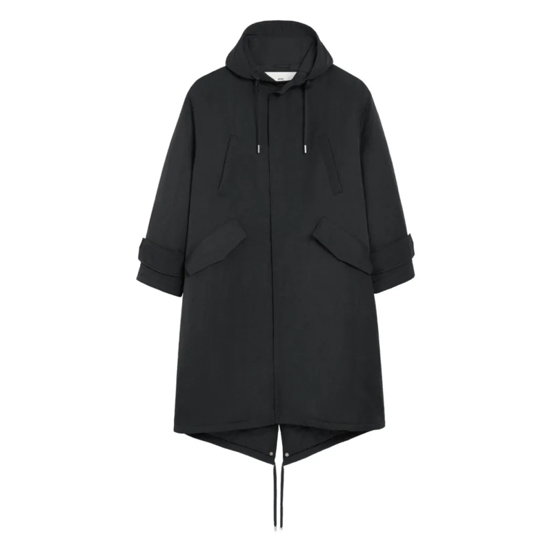 AMI Paris Bontjassen Padded Anthracite Jacket Black