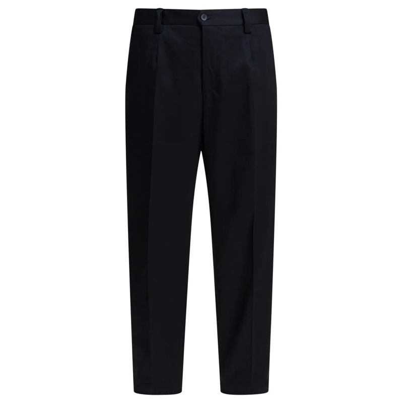 Briglia Pantalon Tailored Blue Trousers With Button Detailing Black
