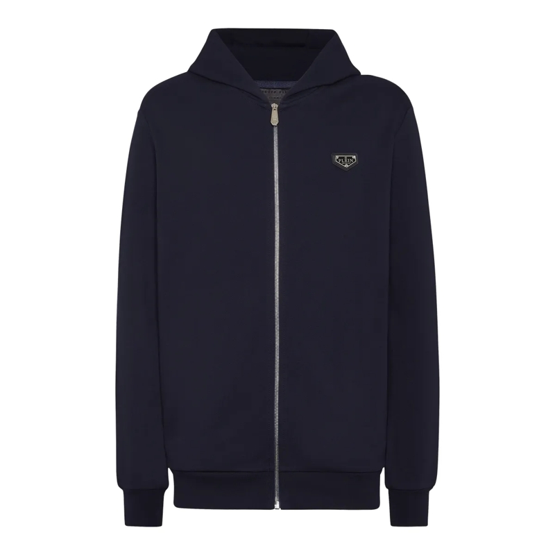 Philipp Plein Top Sweatjacke Mit Kapuze Iconic Plein dunkel-blau
