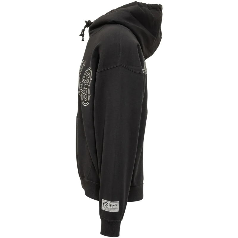 Y-3  Felpa El5 con Cappuccio e Grafica schwarz(Image 3)