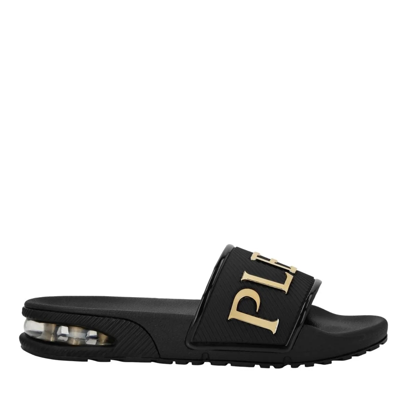 Plein Sport Mules Badeschuhe schwarz
