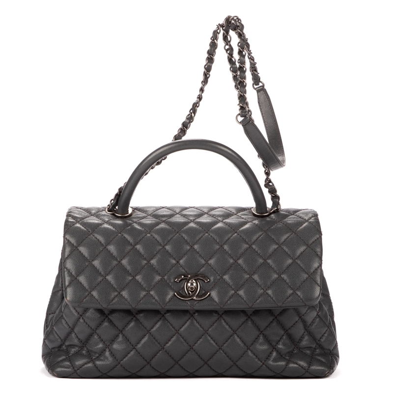 Chanel Crossbody Bag Timeless Top handle Large grau