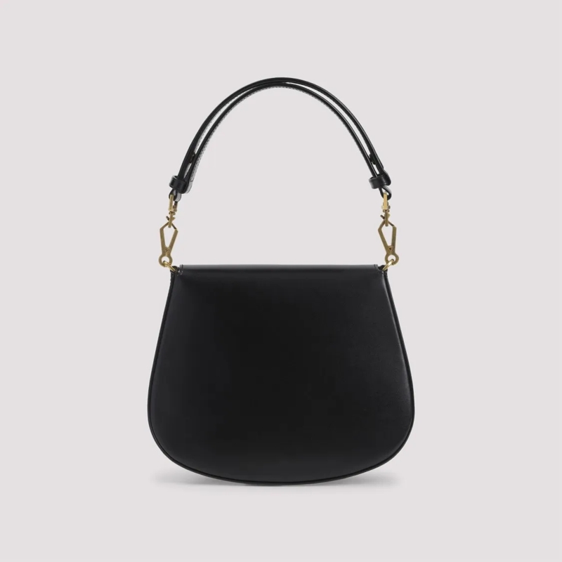 Saint Laurent Schultertasche Curved Black Leather Shoulder Bag Black