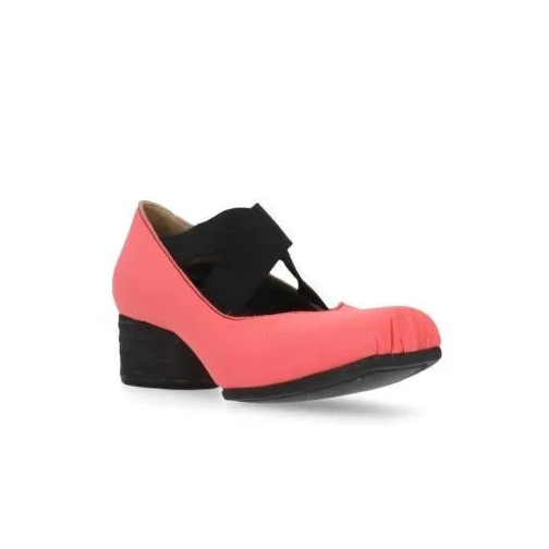 Uma Wang Fuchsia Leather Heeled Ballerinas Pink Pantofola ballerina