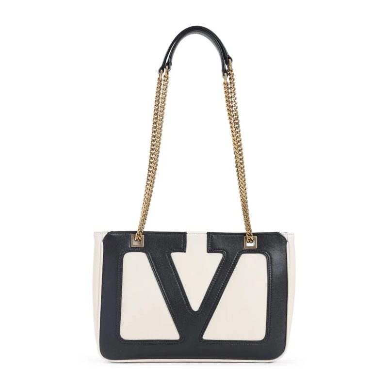 Valentino Garavani Tote White Leather Viva Superstar Small Tote Bag White
