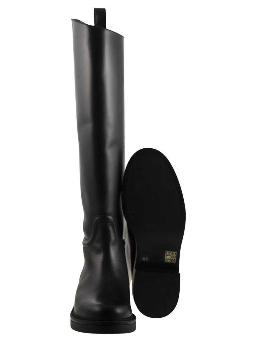 Thumbnail - Stuart Weitzman Stiefel - Celia - Leather Boot - Gr. 40 (EU) - in Schwarz - für Damen
