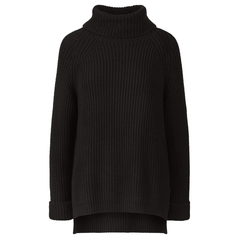 Apart Rollkragenpullover Oversized Pullover schwarz