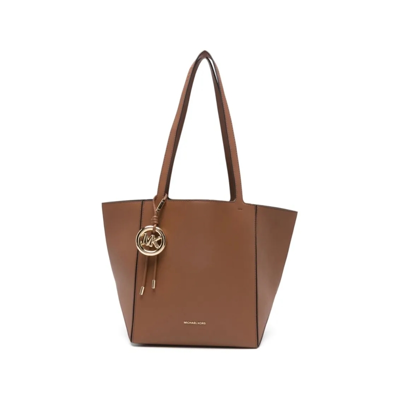 MICHAEL Michael Kors Fourre-tout Structured Brown Calf Leather Tote Brown
