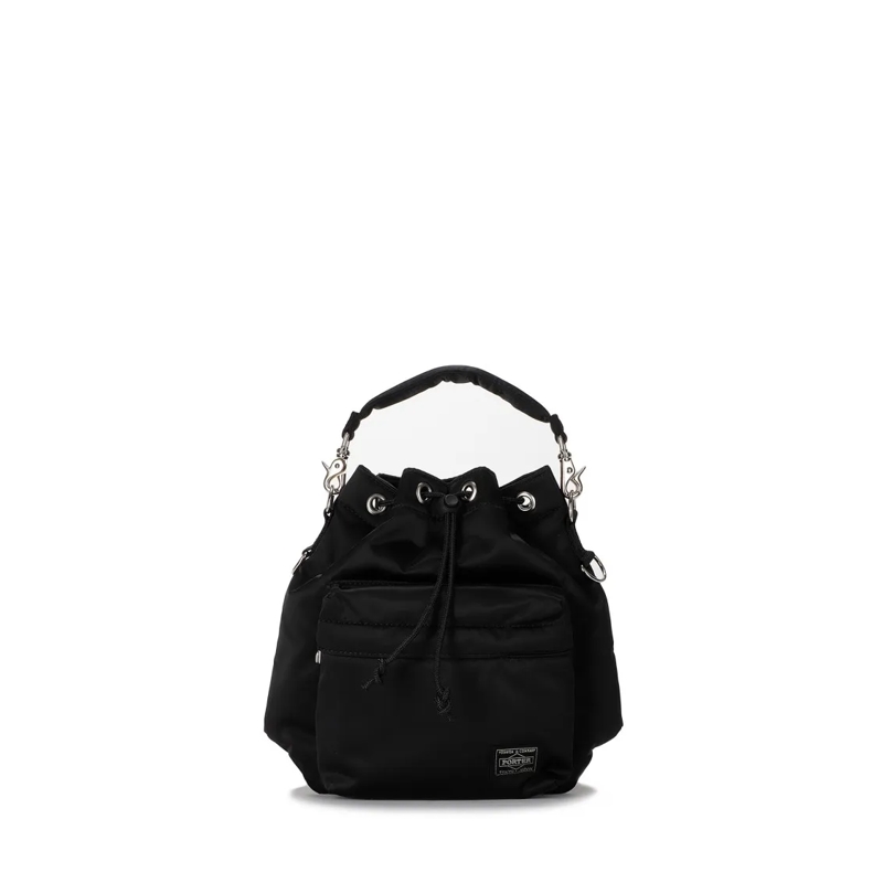 PORTER-YOSHIDA & CO Buideltas Drawstring Black Nylon Bag Black