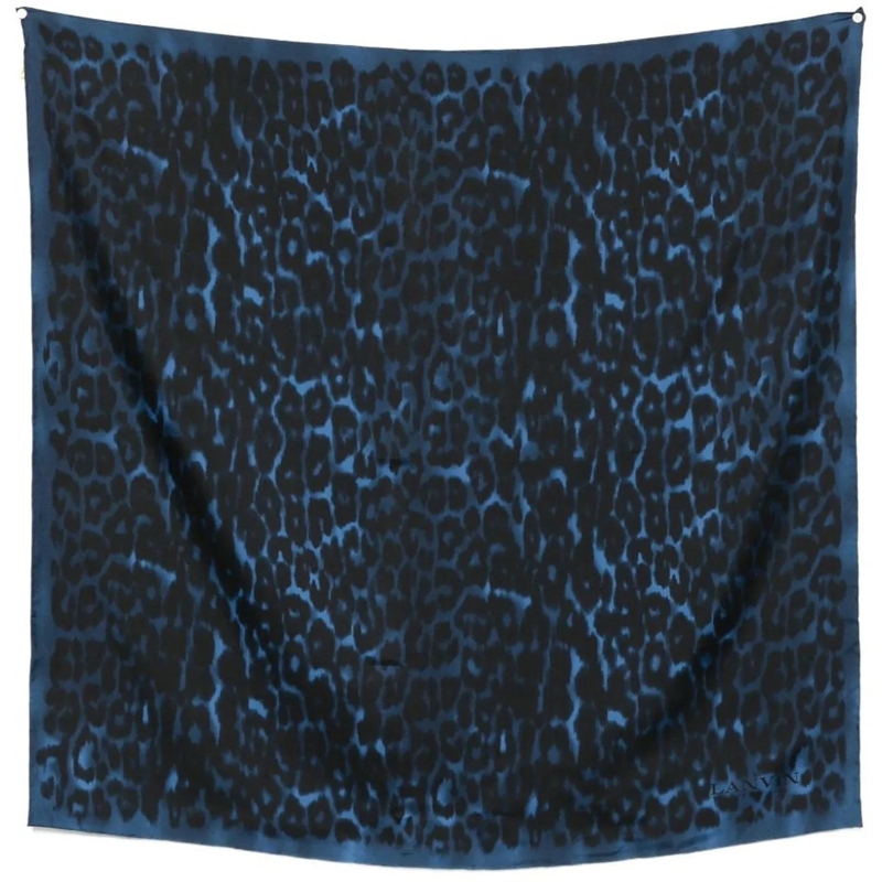 Lanvin Wollschal Scarfs Blue blau
