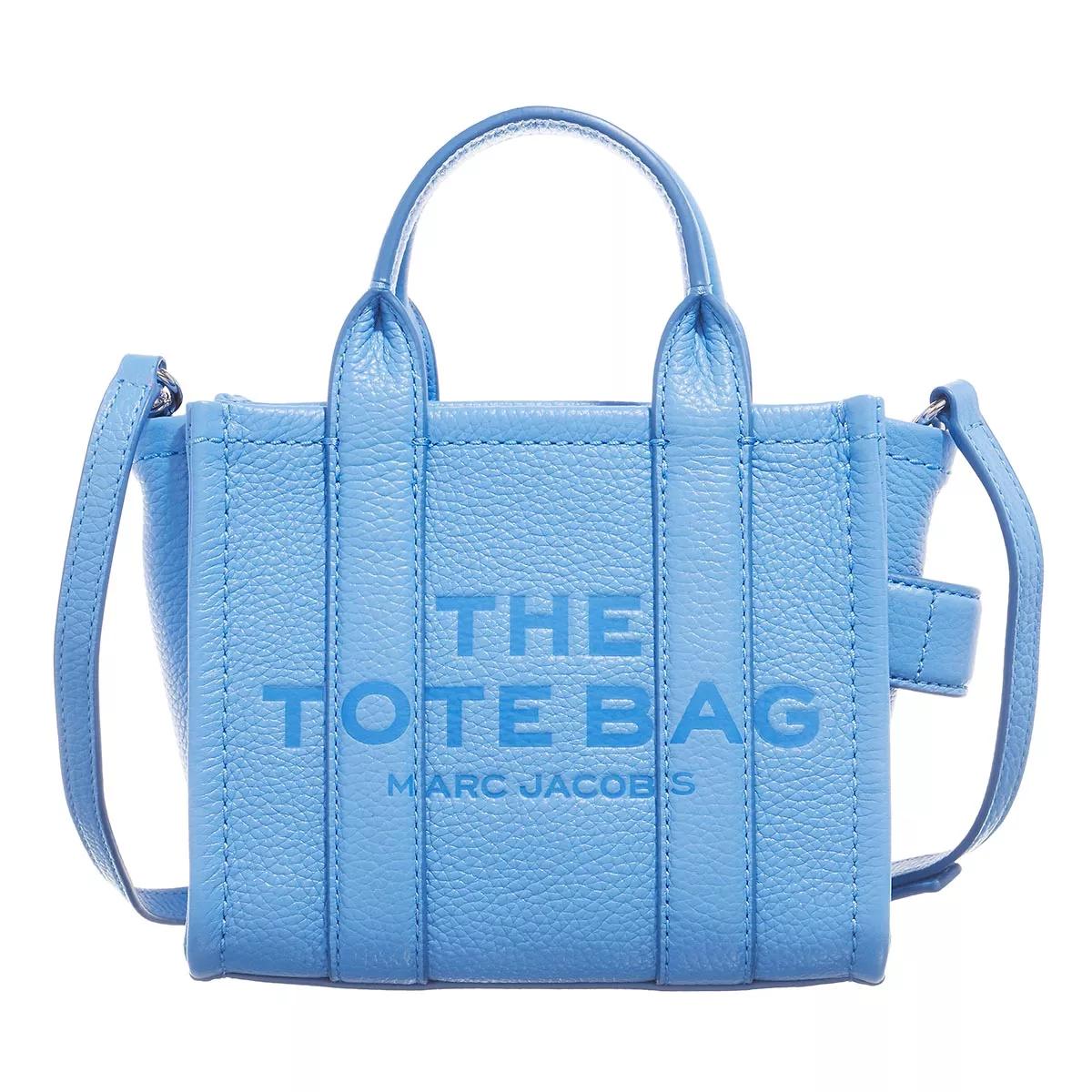 Marc Jacobs The Micro Tote Bag Leather Blue Mini sac