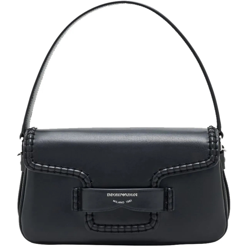 Emporio Armani Schultertasche Tote S Mini Grana Spuntata - Tote S Mini Grana Spu schwarz