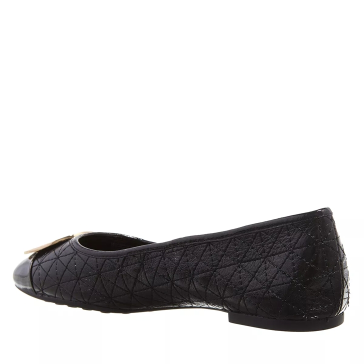 Tory burch best sale black leather flats