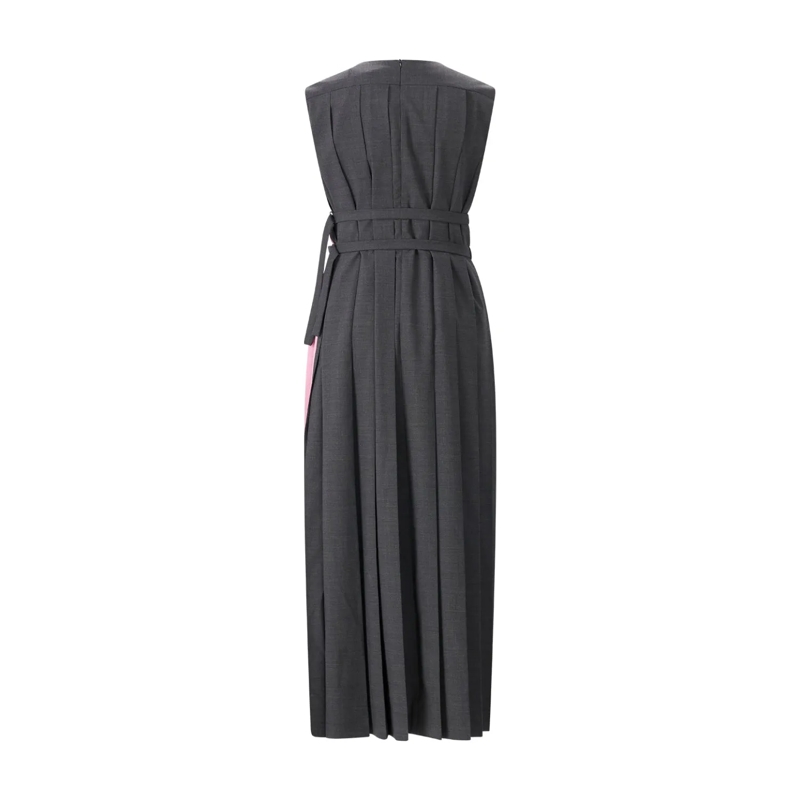 MSGM Maxikleid Maxikleid Abito aus Woll-Mix pink(Image 2)